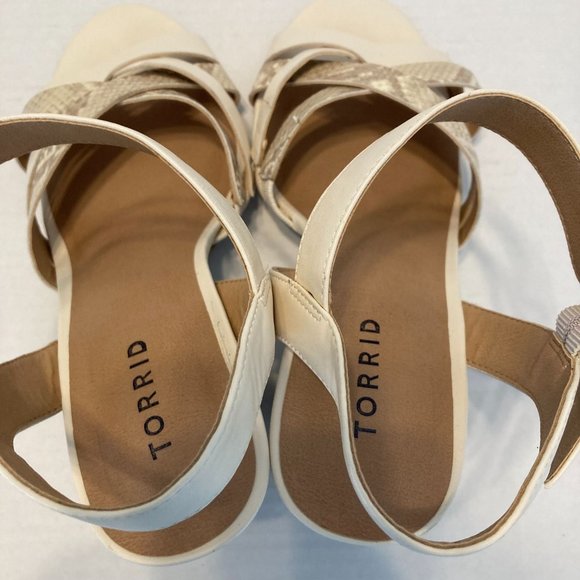 torrid Shoes Torrid Bone Cage Chunky Stacked Block Heel Strappy